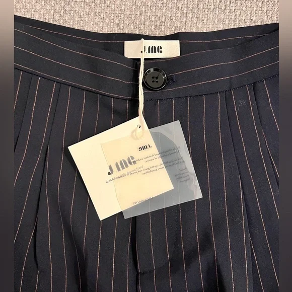 J.ING Navy Pinstripe Wide-Leg Pants - Brand New with Tags - Picture 7 of 10